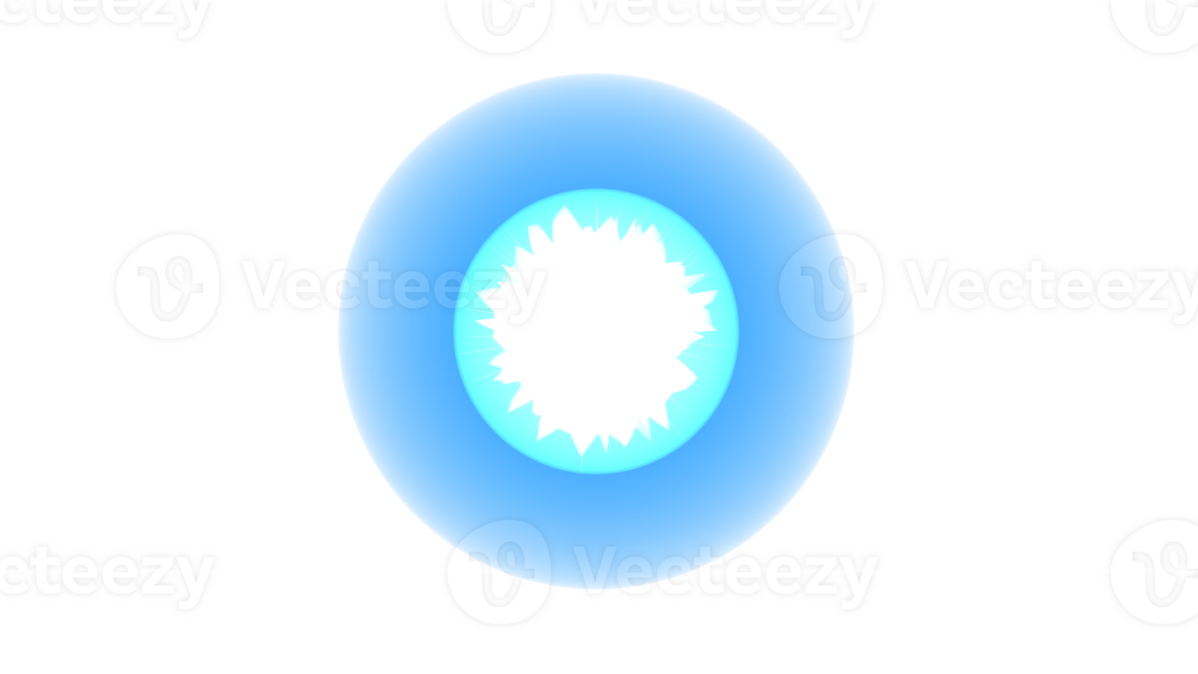 a blue circle with a white light inside png