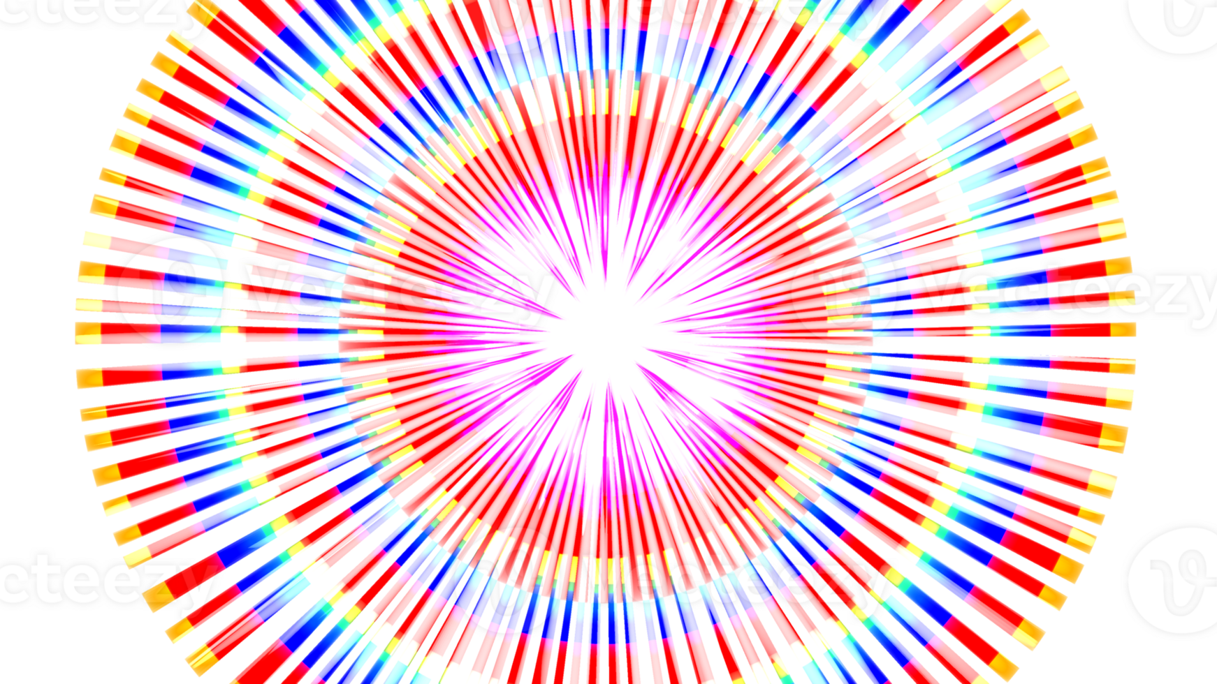 a colorful sunburst design on transparent background png