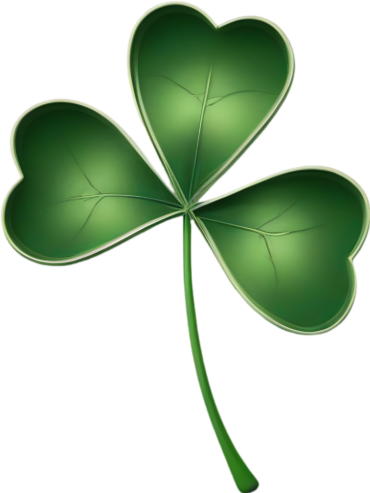 a cute Clover's leaf icon. AI-Generated. png
