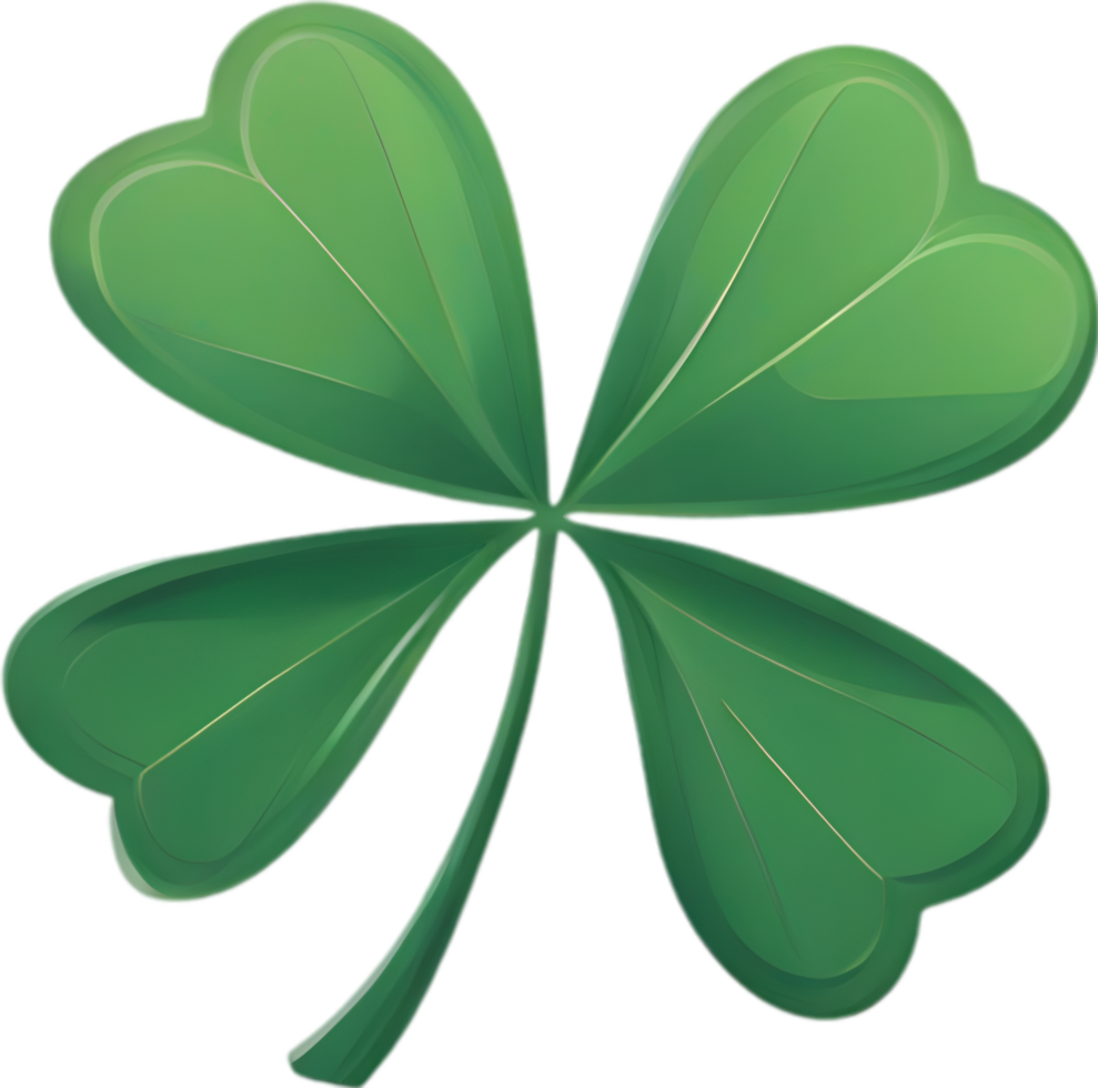 a cute Clover's leaf icon. AI-Generated. png