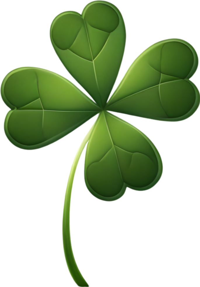 a cute Clover's leaf icon. AI-Generated. png