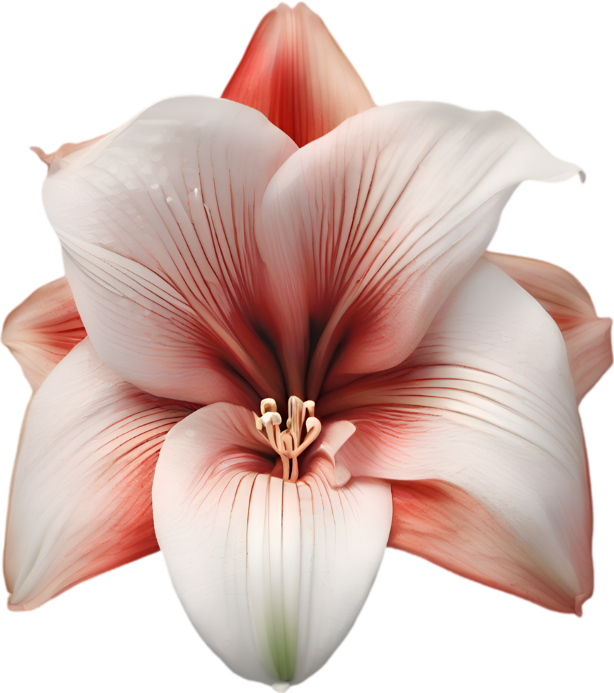 Amaryllis clipart. A cute Amaryllis flower icon. AI-Generated. png
