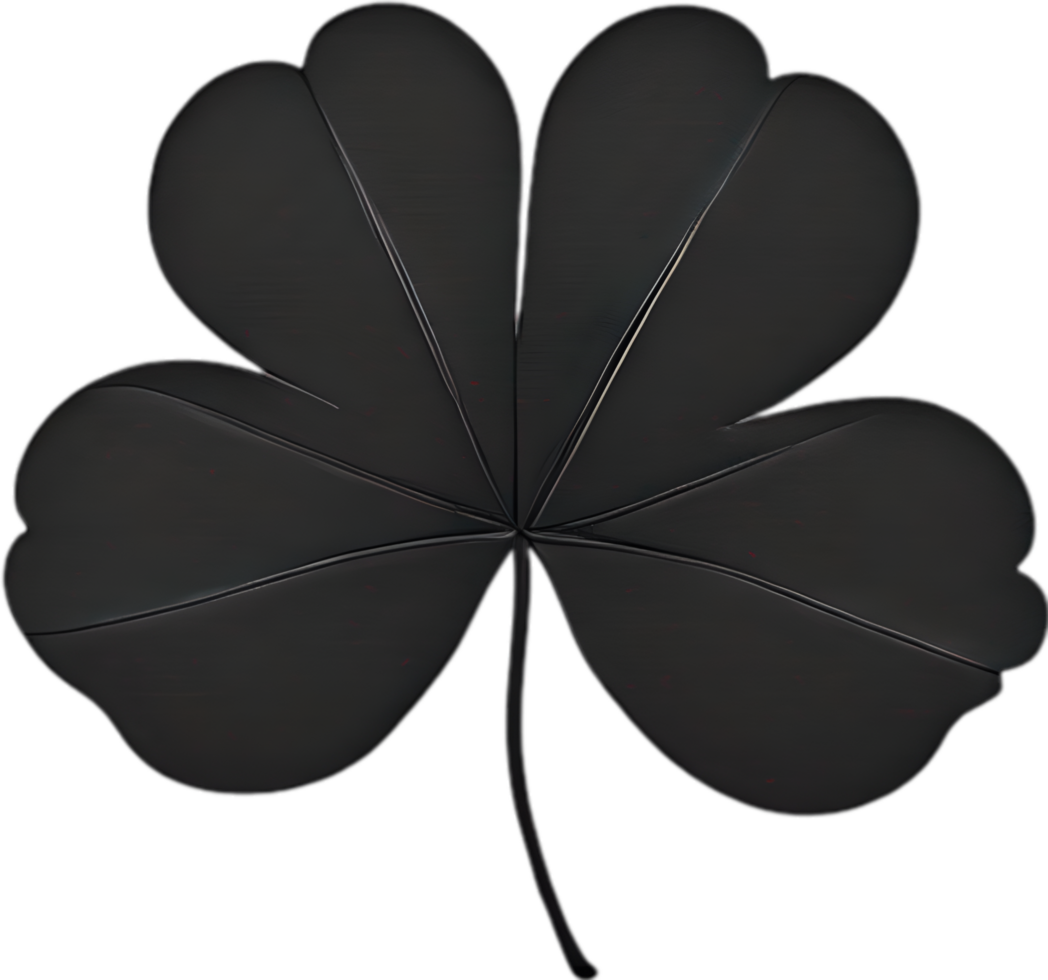 a cute Clover's leaf icon. AI-Generated. png