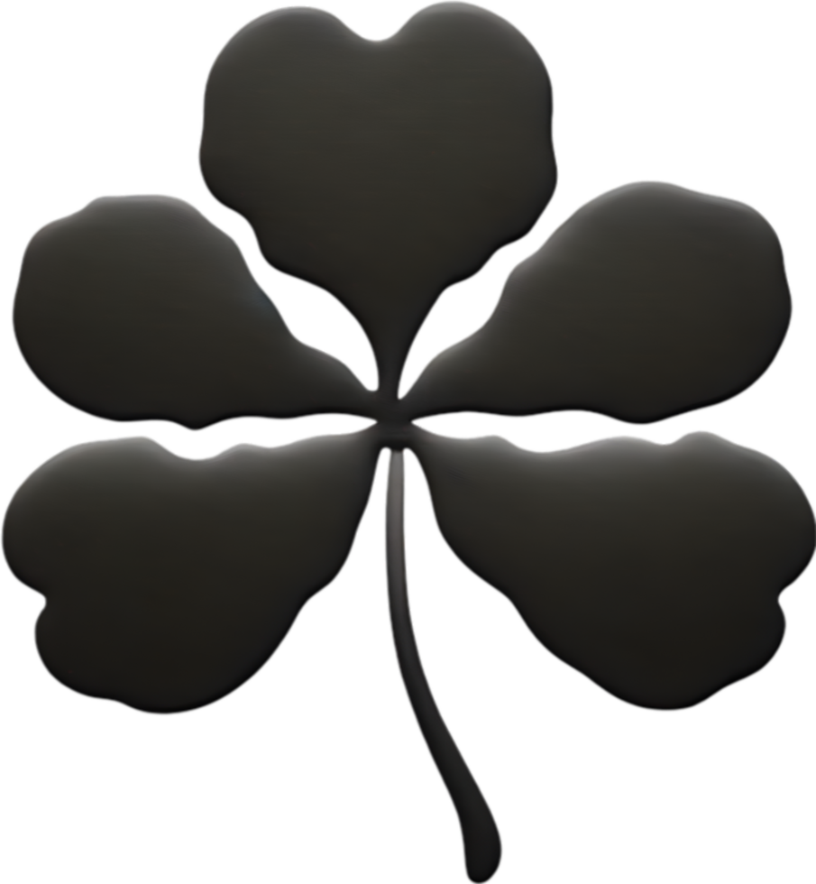 a cute Clover's leaf icon. AI-Generated. png