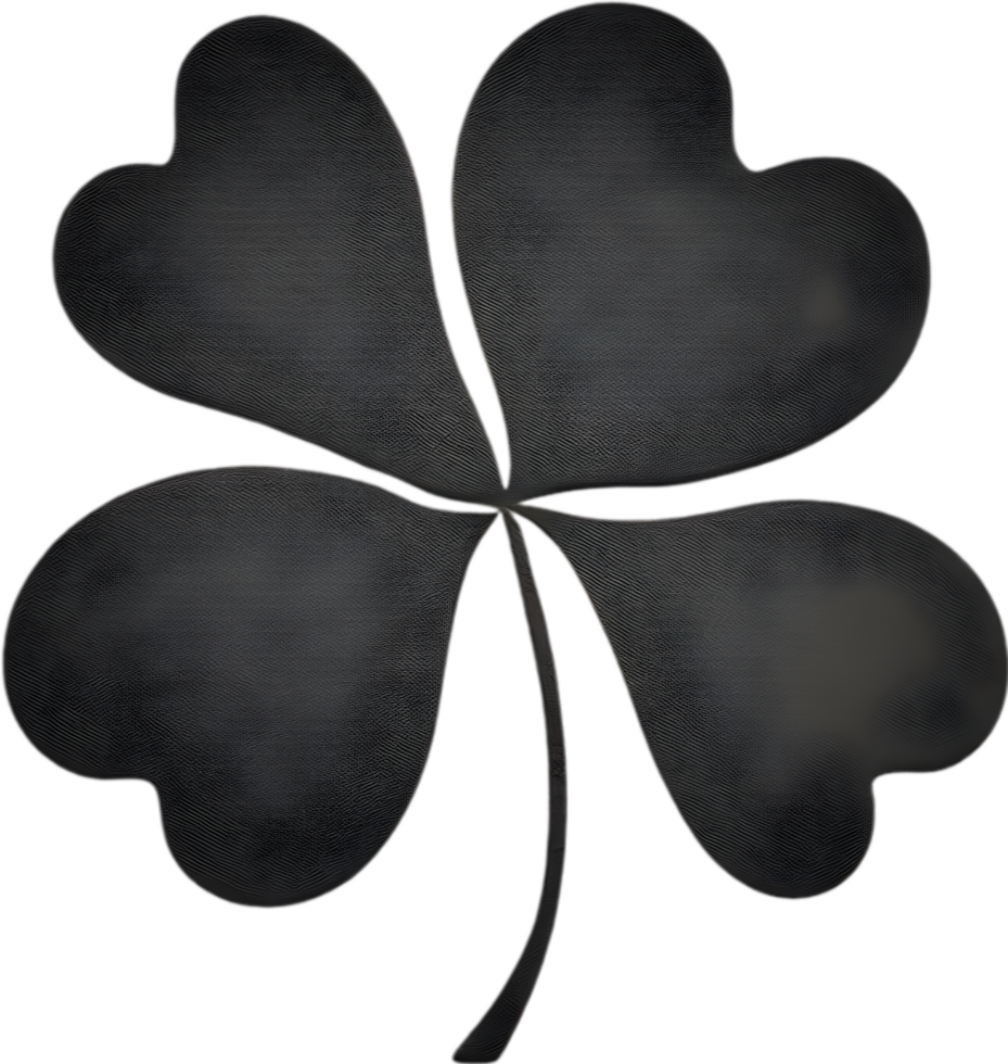 a cute Clover's leaf icon. AI-Generated. png