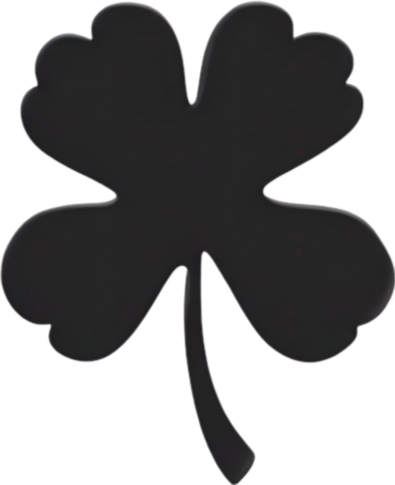 a cute Clover's leaf icon. AI-Generated. png