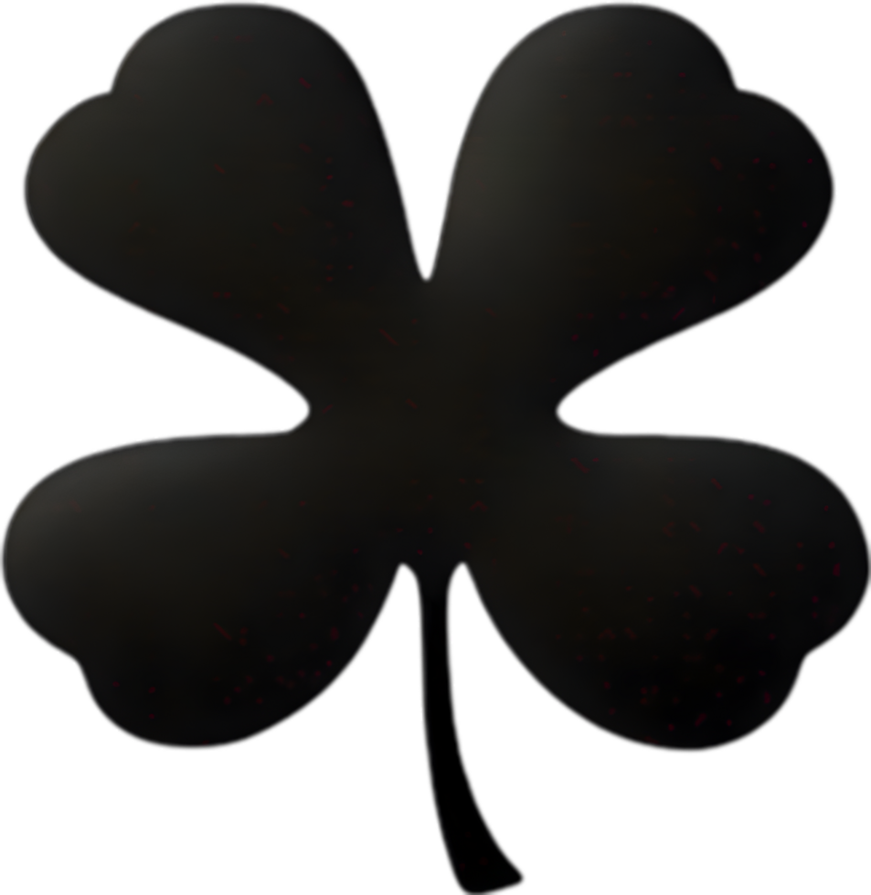 a cute Clover's leaf icon. AI-Generated. png