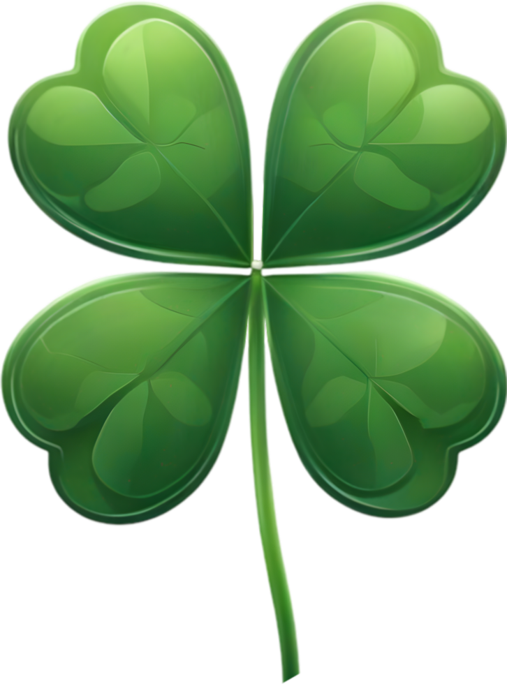 a cute Clover's leaf icon. AI-Generated. png