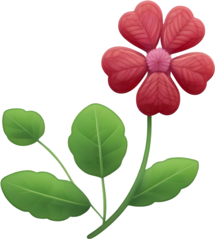 a cute Clover's leaf icon. AI-Generated. png