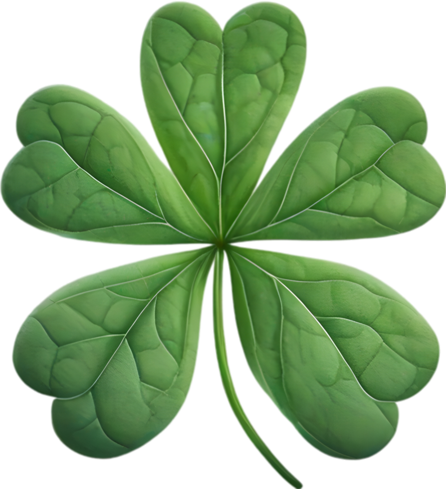 a cute Clover's leaf icon. AI-Generated. png