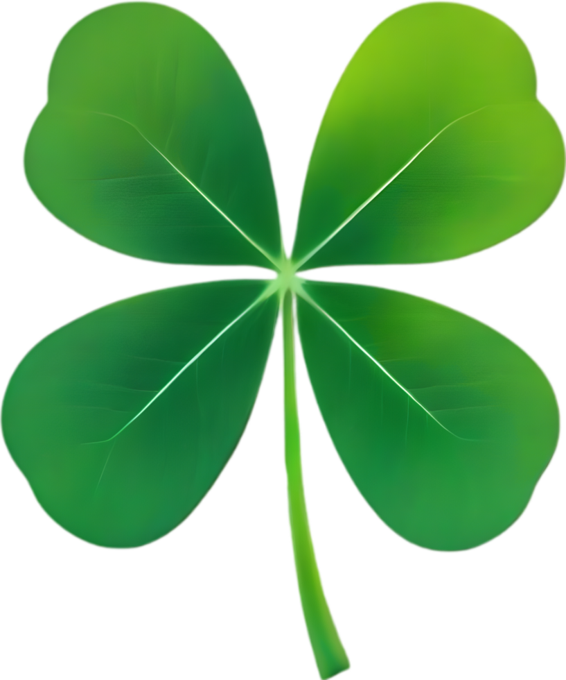 a cute Clover's leaf icon. AI-Generated. png