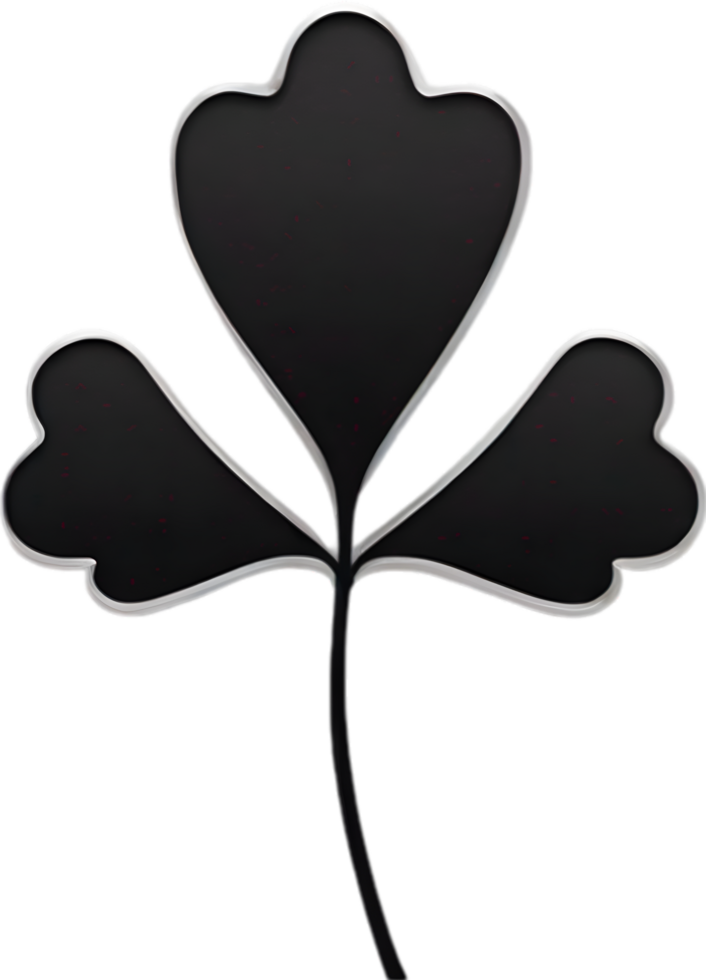a cute Clover's leaf icon. AI-Generated. png