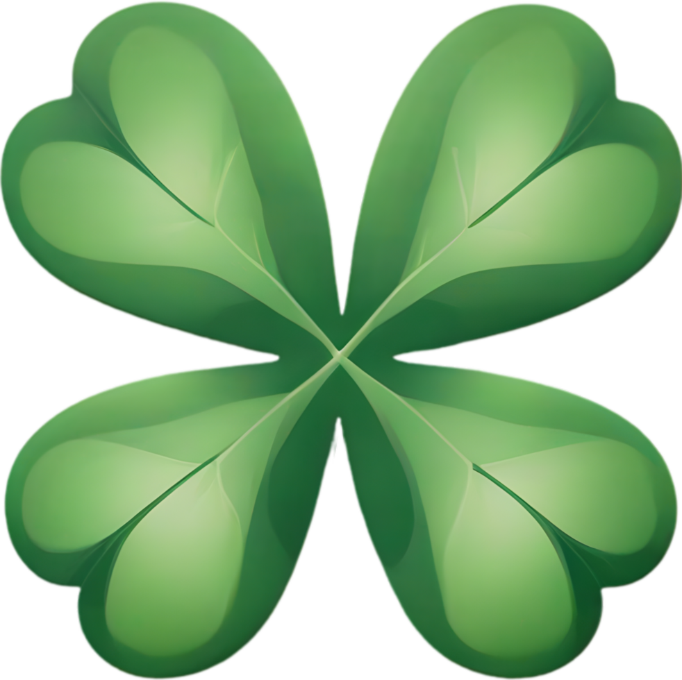 a cute Clover's leaf icon. AI-Generated. png