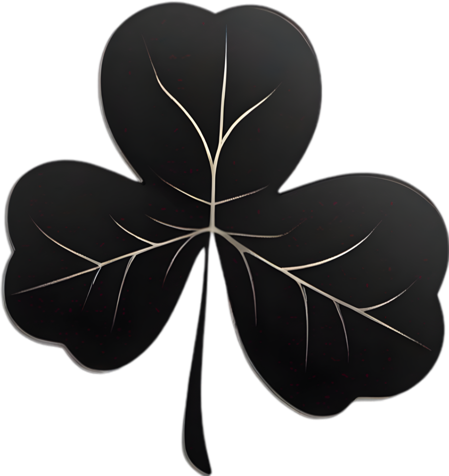 a cute Clover's leaf icon. AI-Generated. png