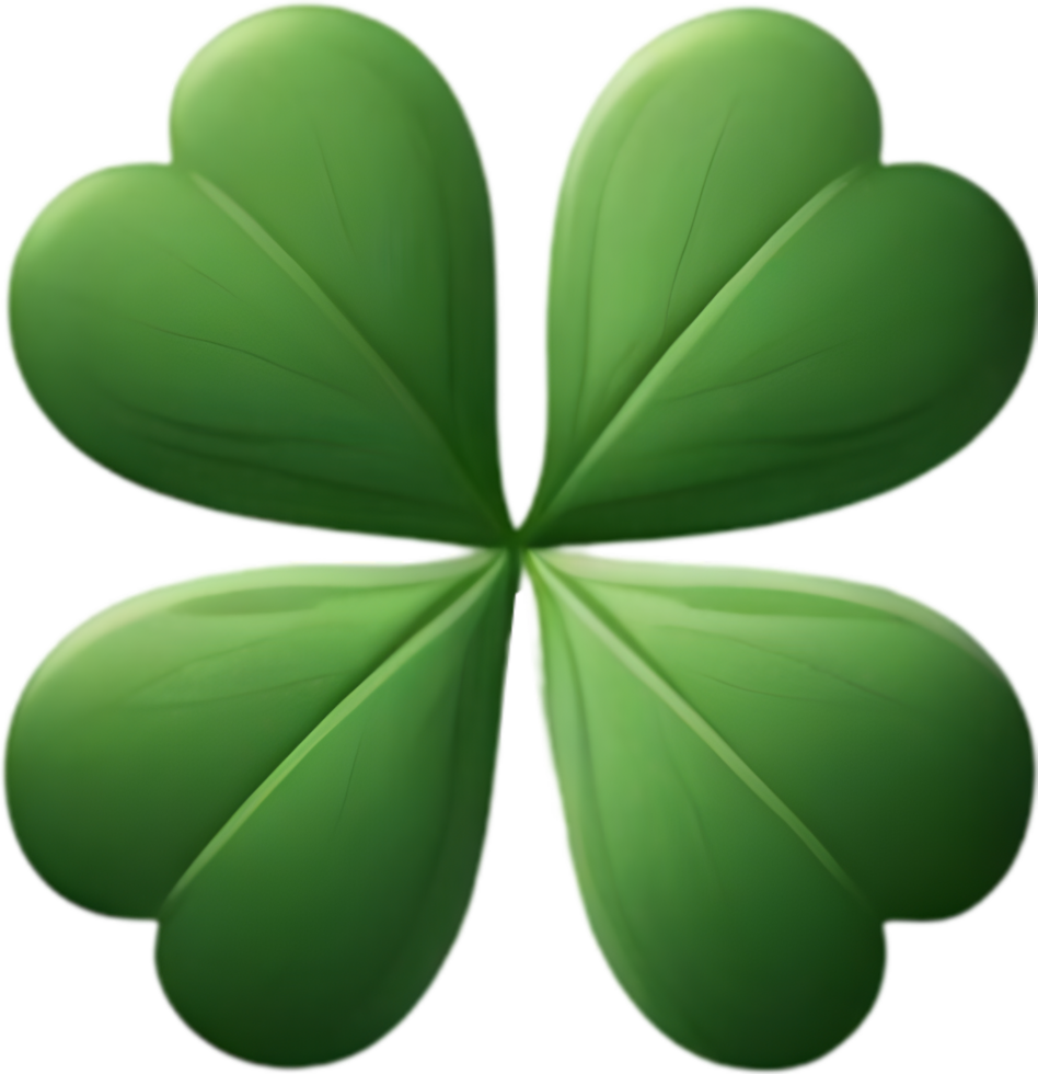 a cute Clover's leaf icon. AI-Generated. png