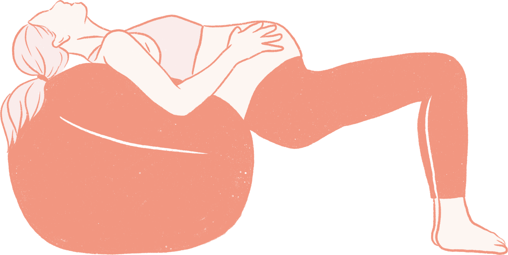 pregnancy yoga hand drawn, prenatal Yoga flat art png