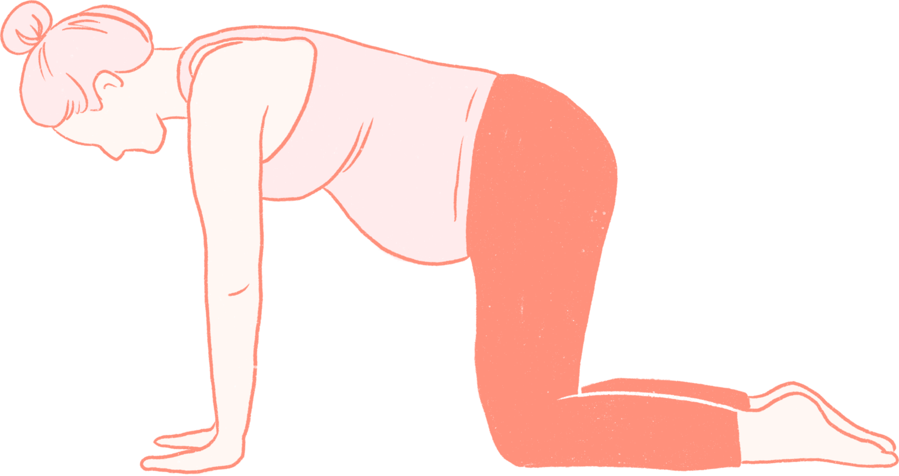 grossesse yoga main dessiné, prénatal yoga plat art png