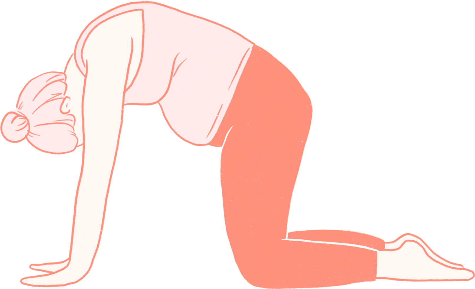 pregnancy yoga hand drawn, prenatal Yoga flat art png