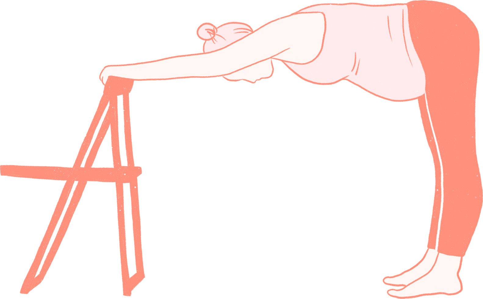 pregnancy yoga hand drawn, prenatal Yoga flat art png