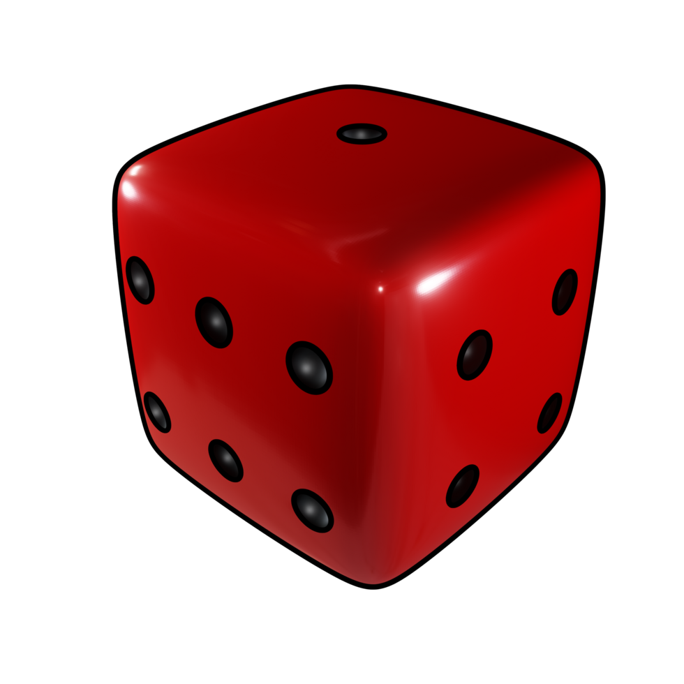 3D Red Dice png