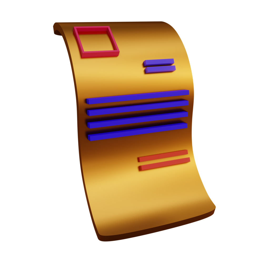 3d currículum oro png