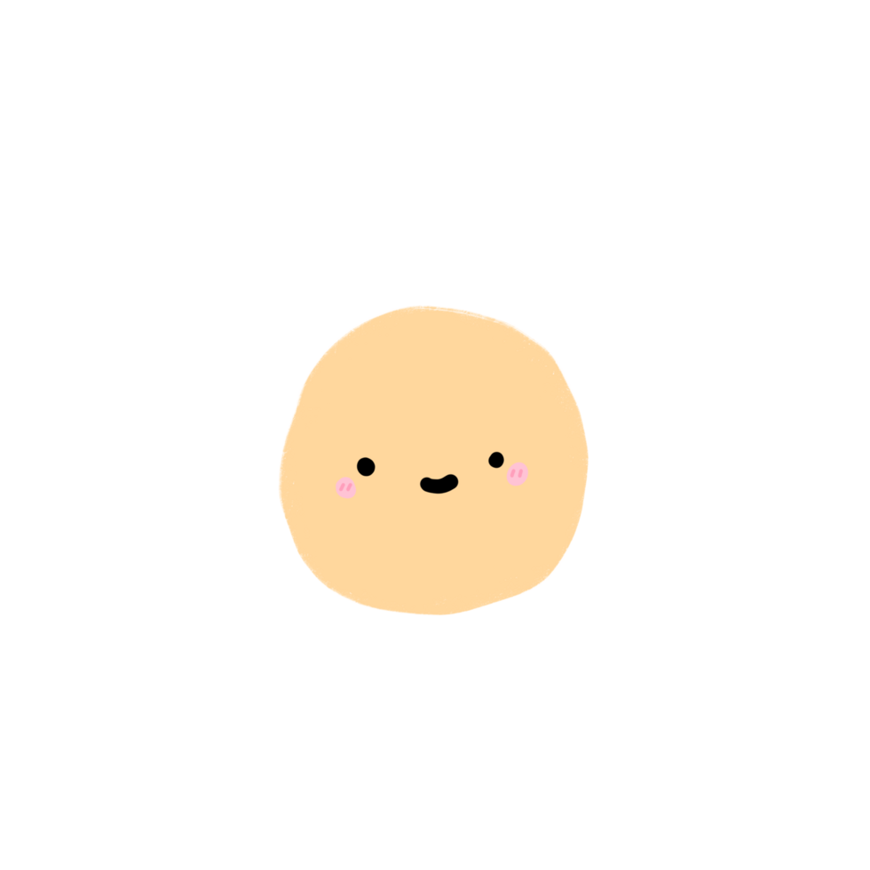 Cute White Flower Mascot Character Kawaii Cartoon illustration png