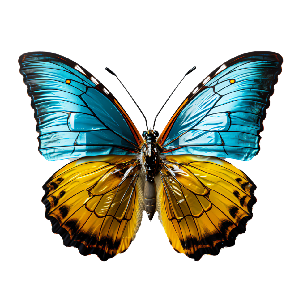 Butterfly in Vibrant Nature Fluttering Wings Amidst Beautiful Garden Blooms png