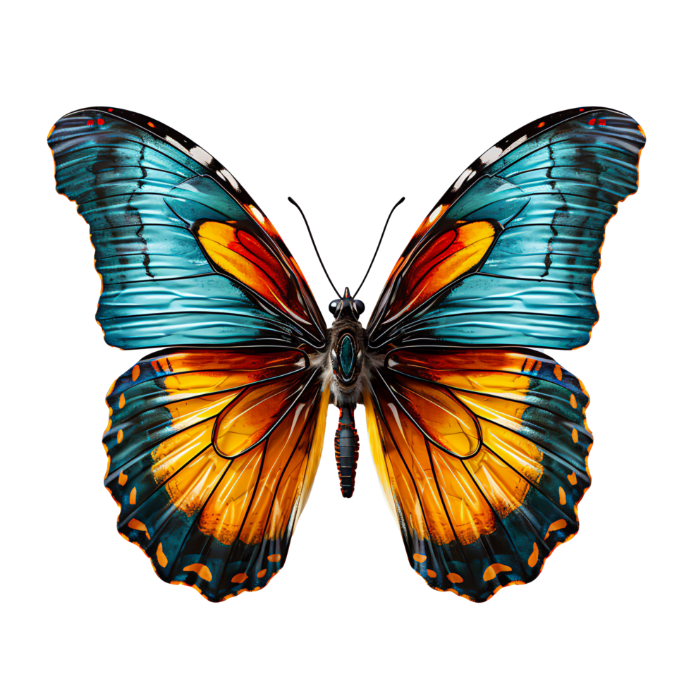 Butterfly in Vibrant Nature Fluttering Wings Amidst Beautiful Garden Blooms png