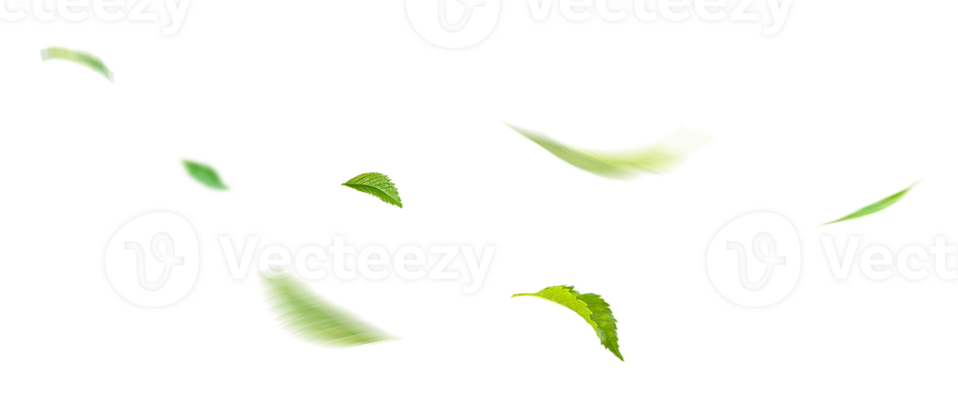 Green Floating Leaves Flying Leaves Green Leaf Dancing, png