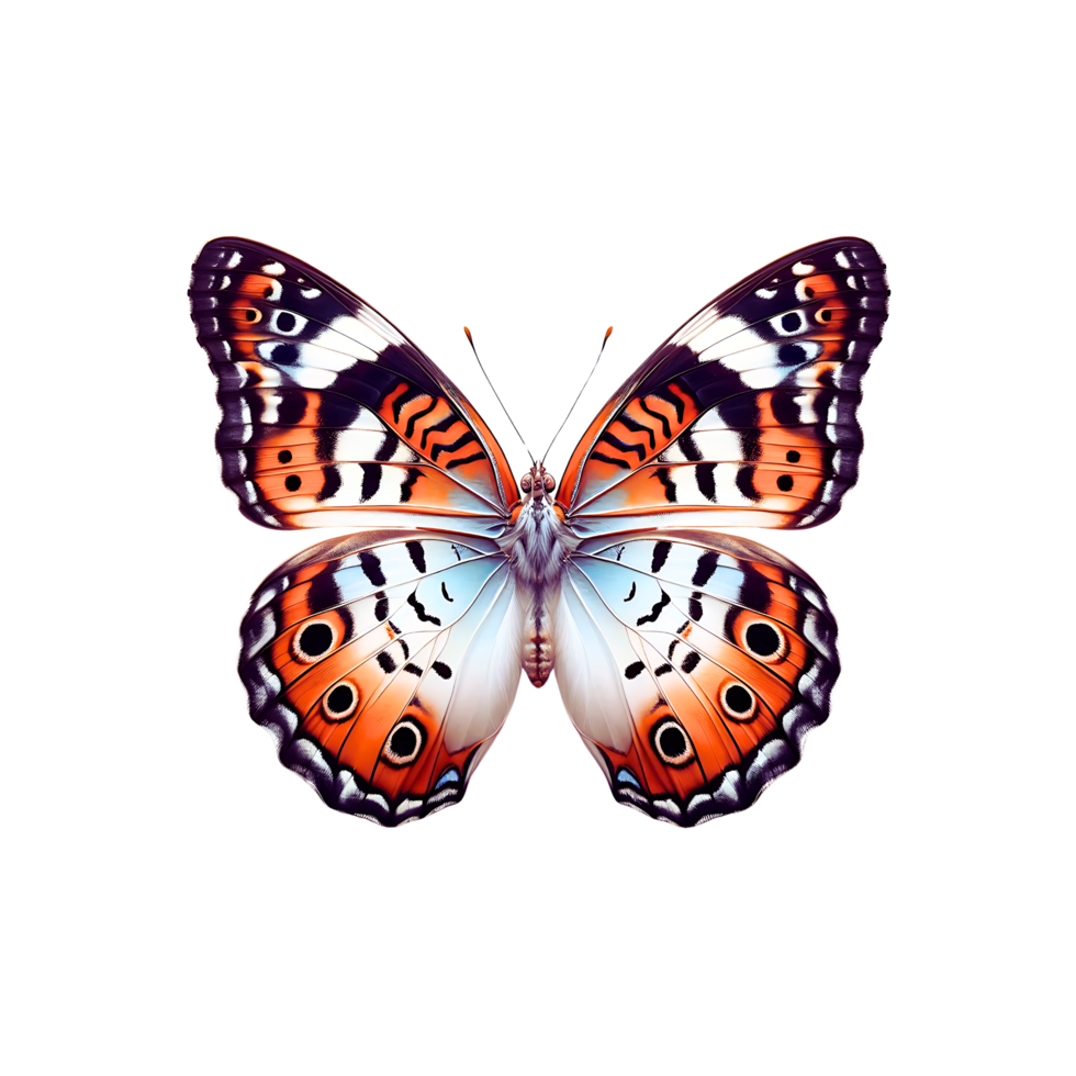 A macro photograph of a Viceroy butterfly highlighting its intricate wing patterns and colorful png