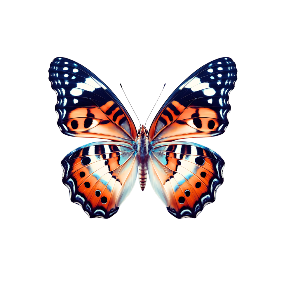 A macro photograph of a Viceroy butterfly highlighting its intricate wing patterns and colorful png