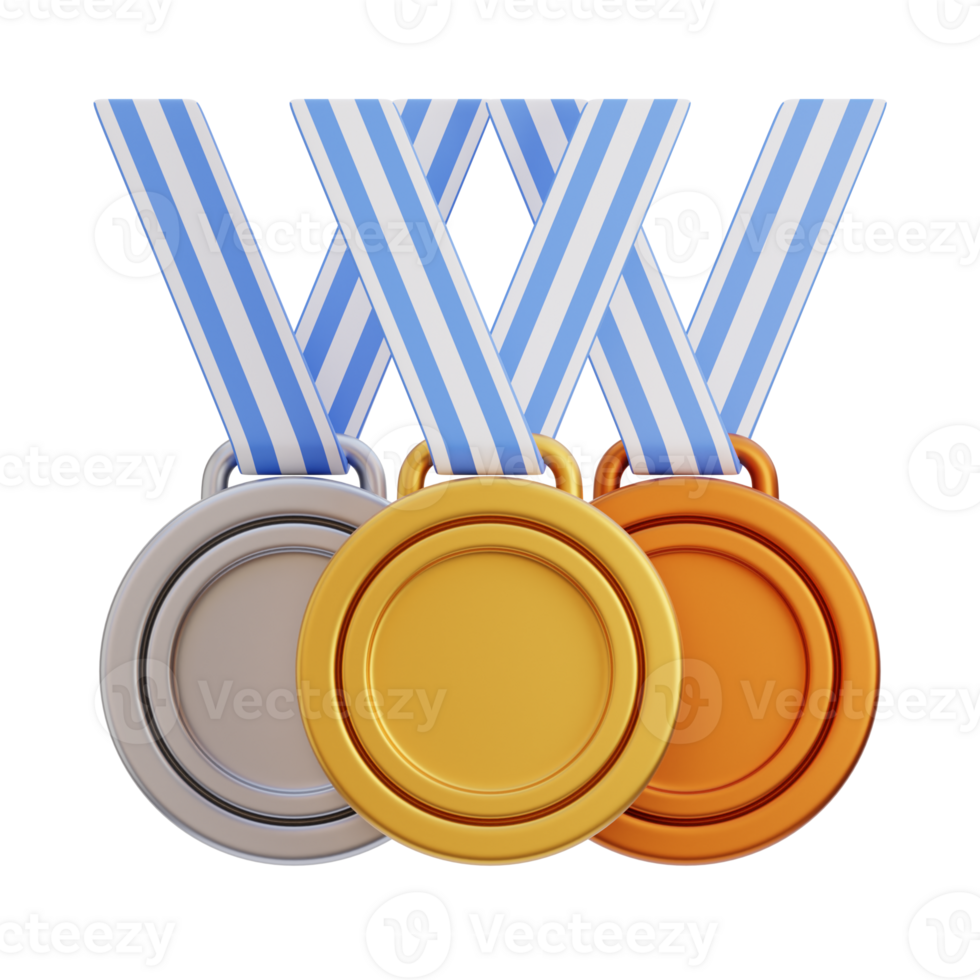 3d medalla deporte icono png