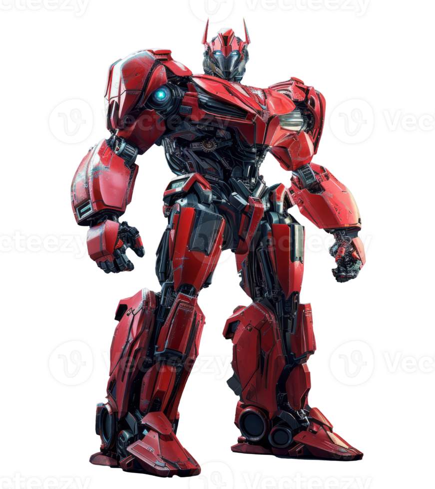 the red transformers robot with alpha channel png