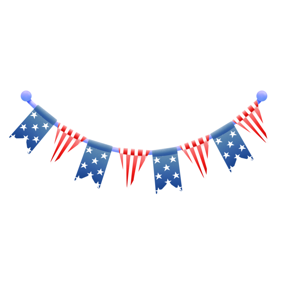 4th of July bunting decoration png