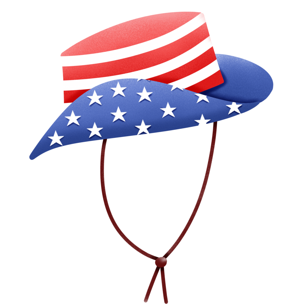Fourth of July hat illustration png