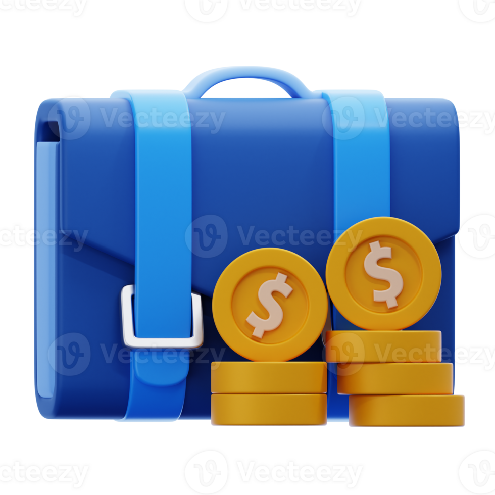 briefcase 3d illustration png