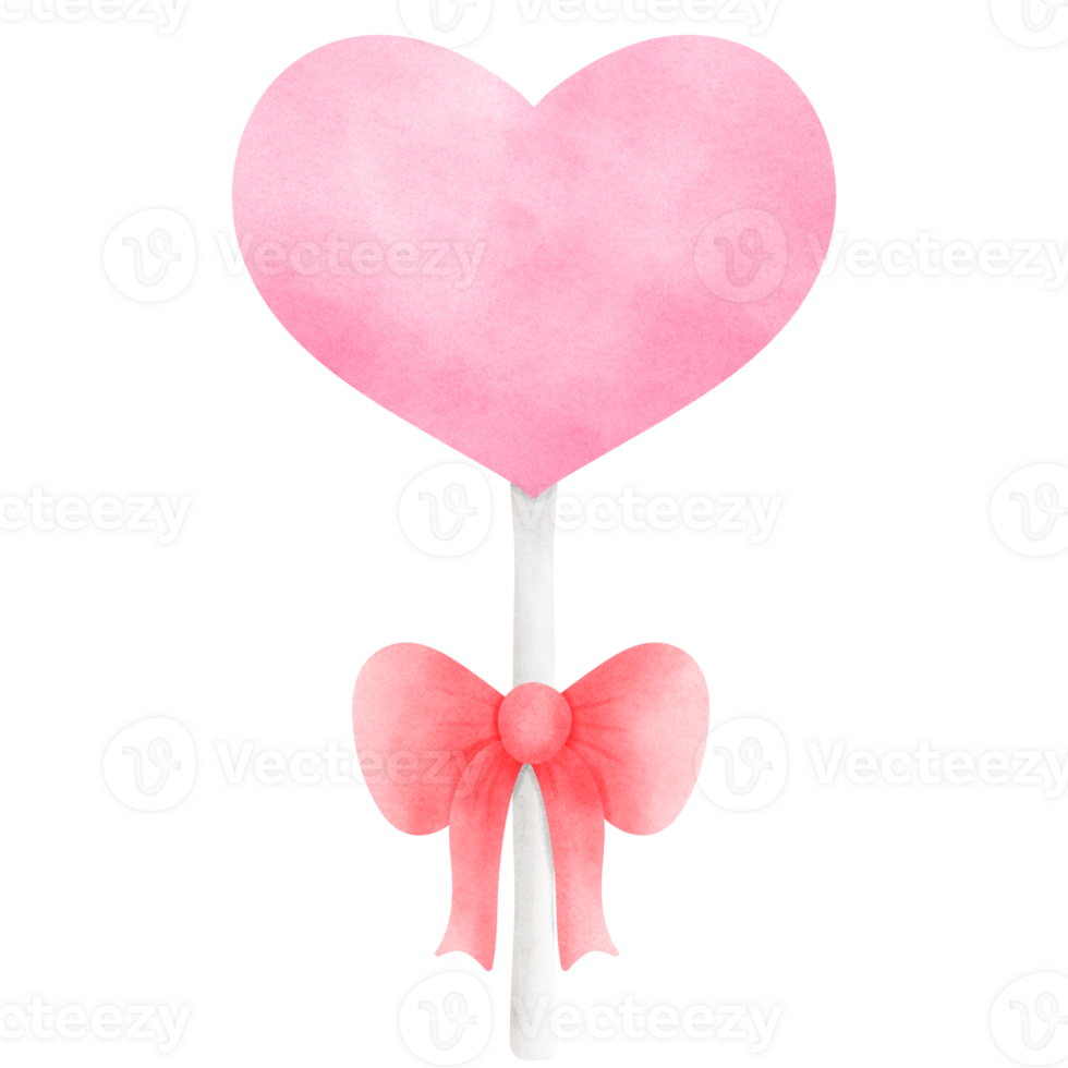 Heart-shaped candy, wooden, holding a pink bow png