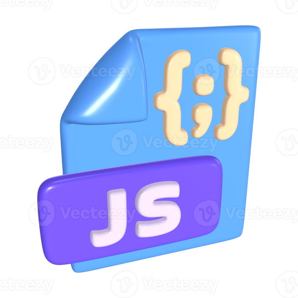 Javascript File 3D Illustration Icon png