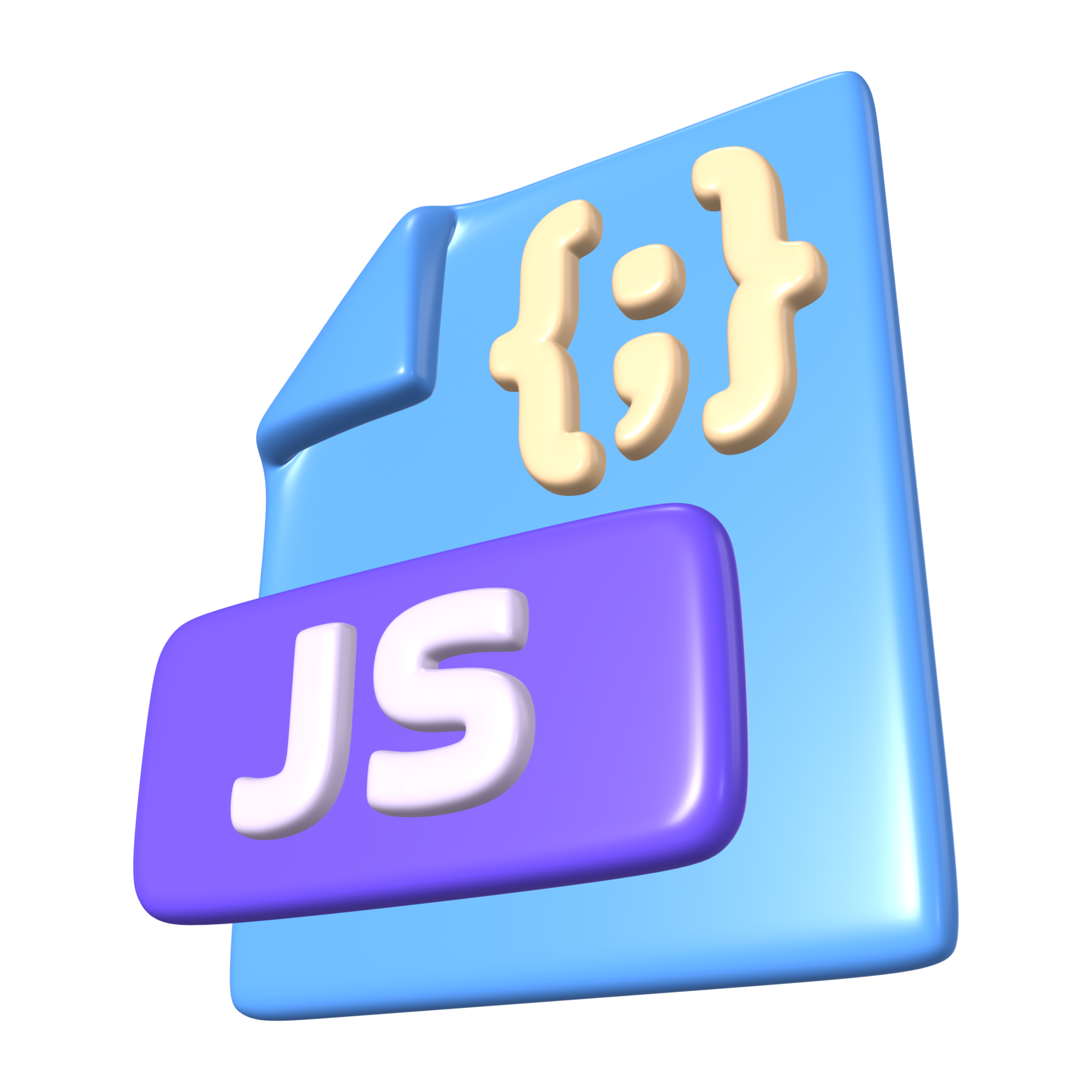 Javascript File 3D Illustration Icon 44428345 PNG