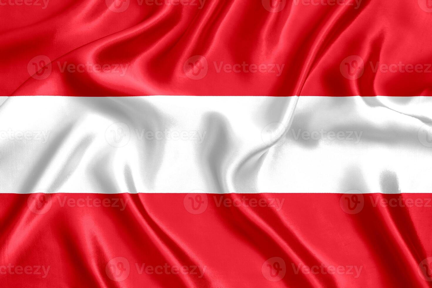 Flag of Austria silk close-up photo
