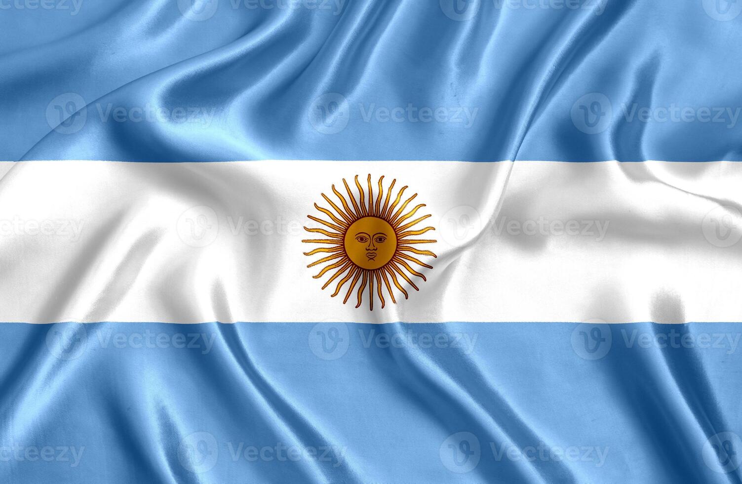 bandera de argentina seda de cerca foto