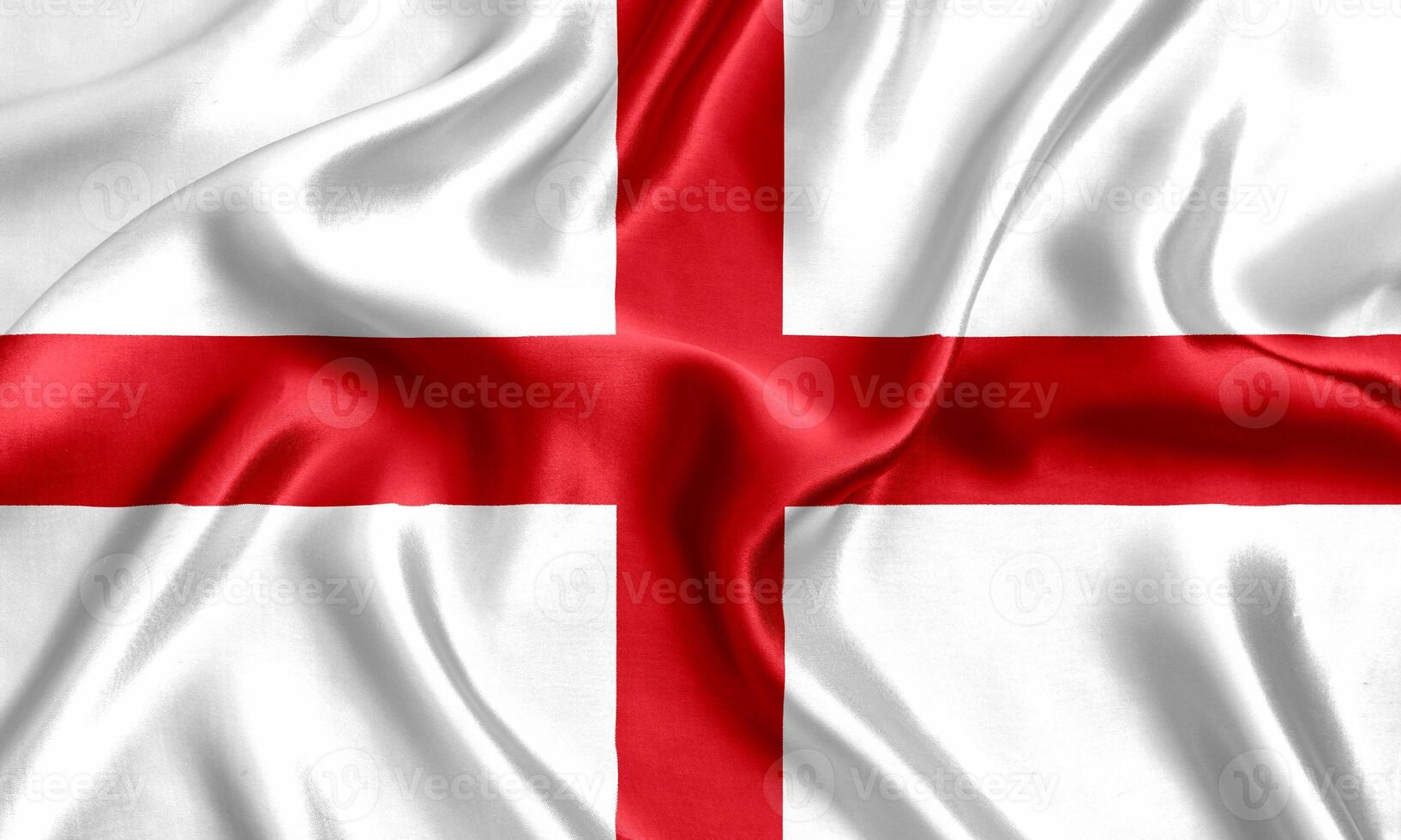 Flag of England silk close-up photo