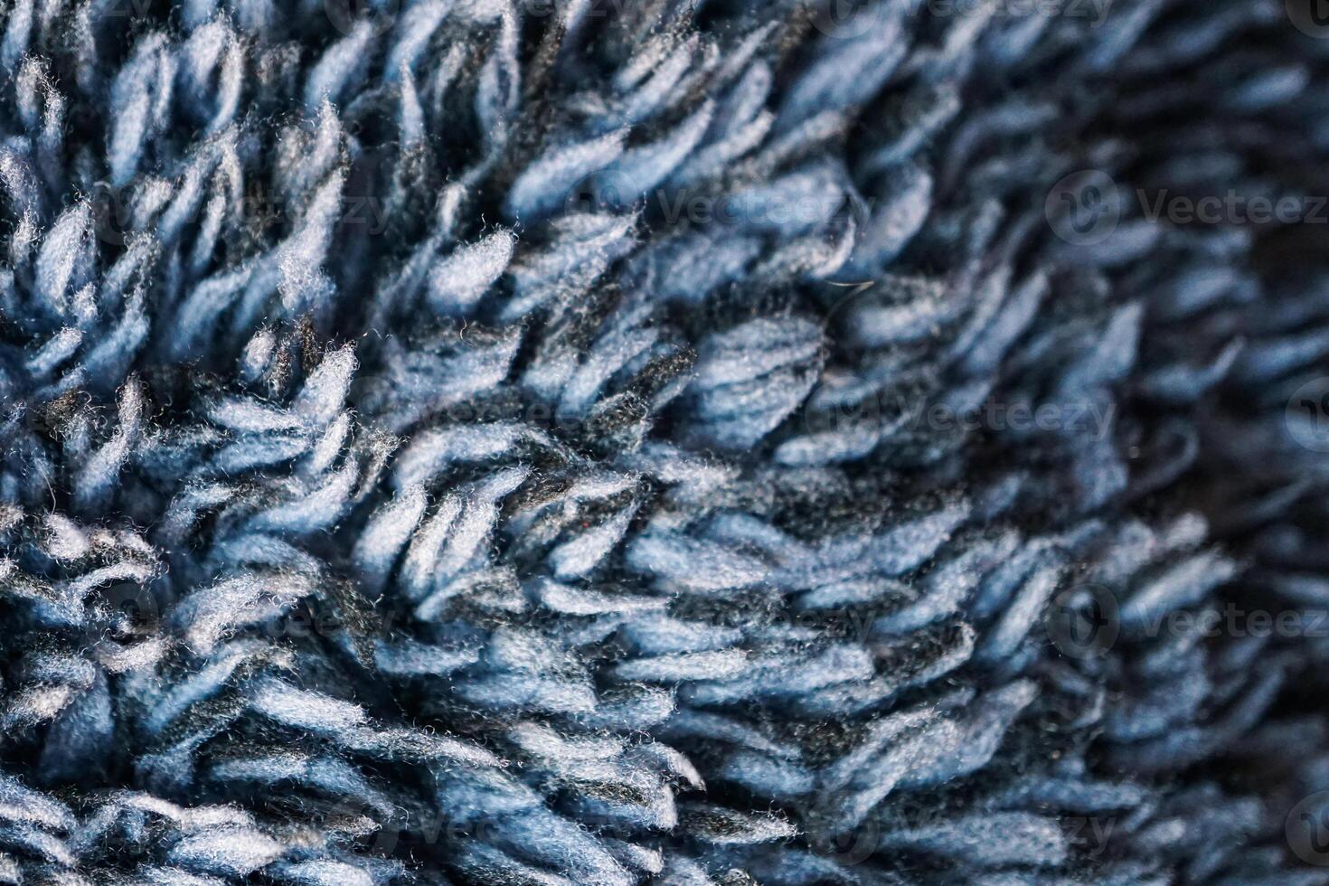 close up of blue towel, soft fabric photo