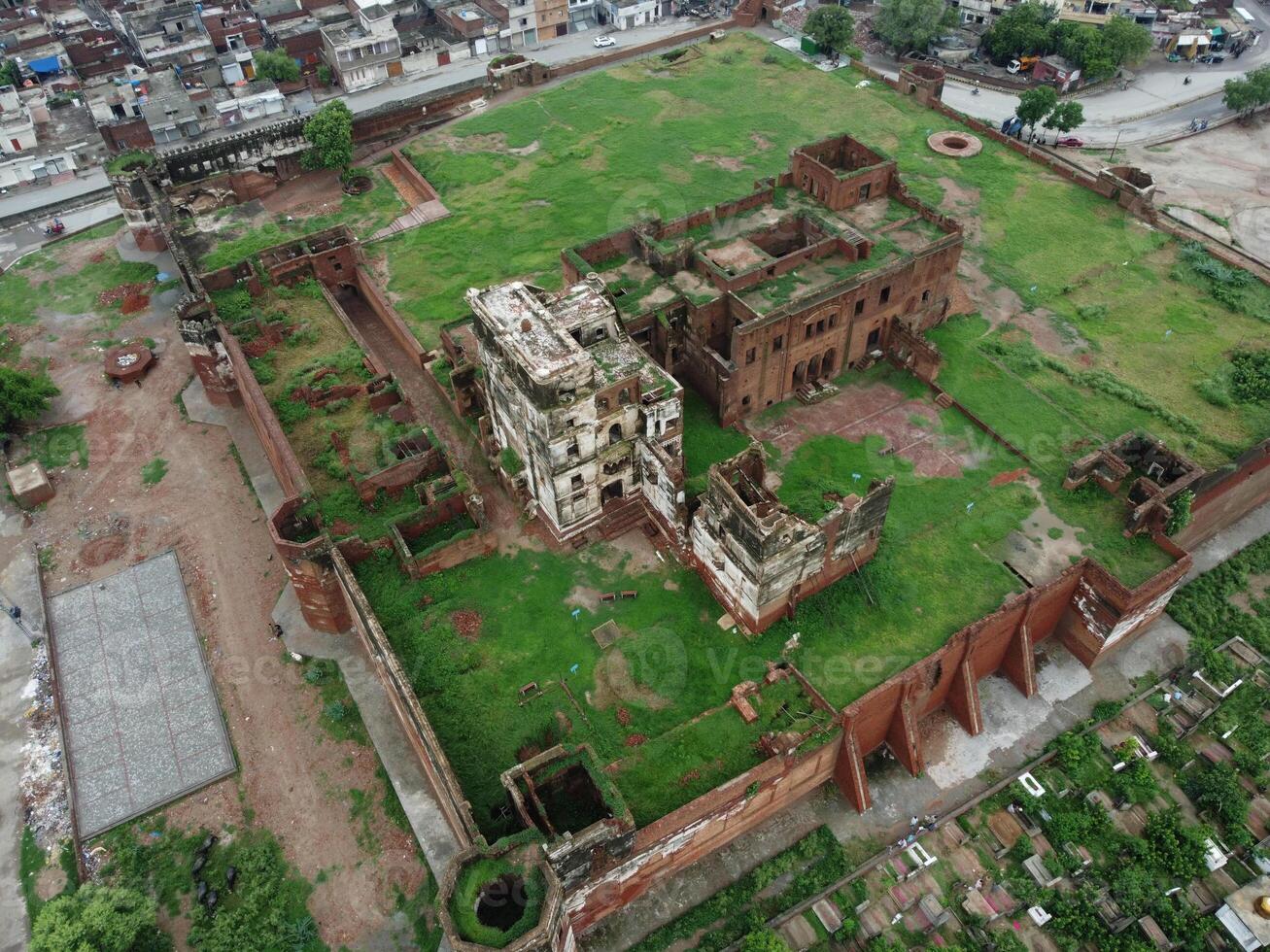 Top view of Historical Shahi Qila in Sheikhupura on Jul 22, 2023 photo
