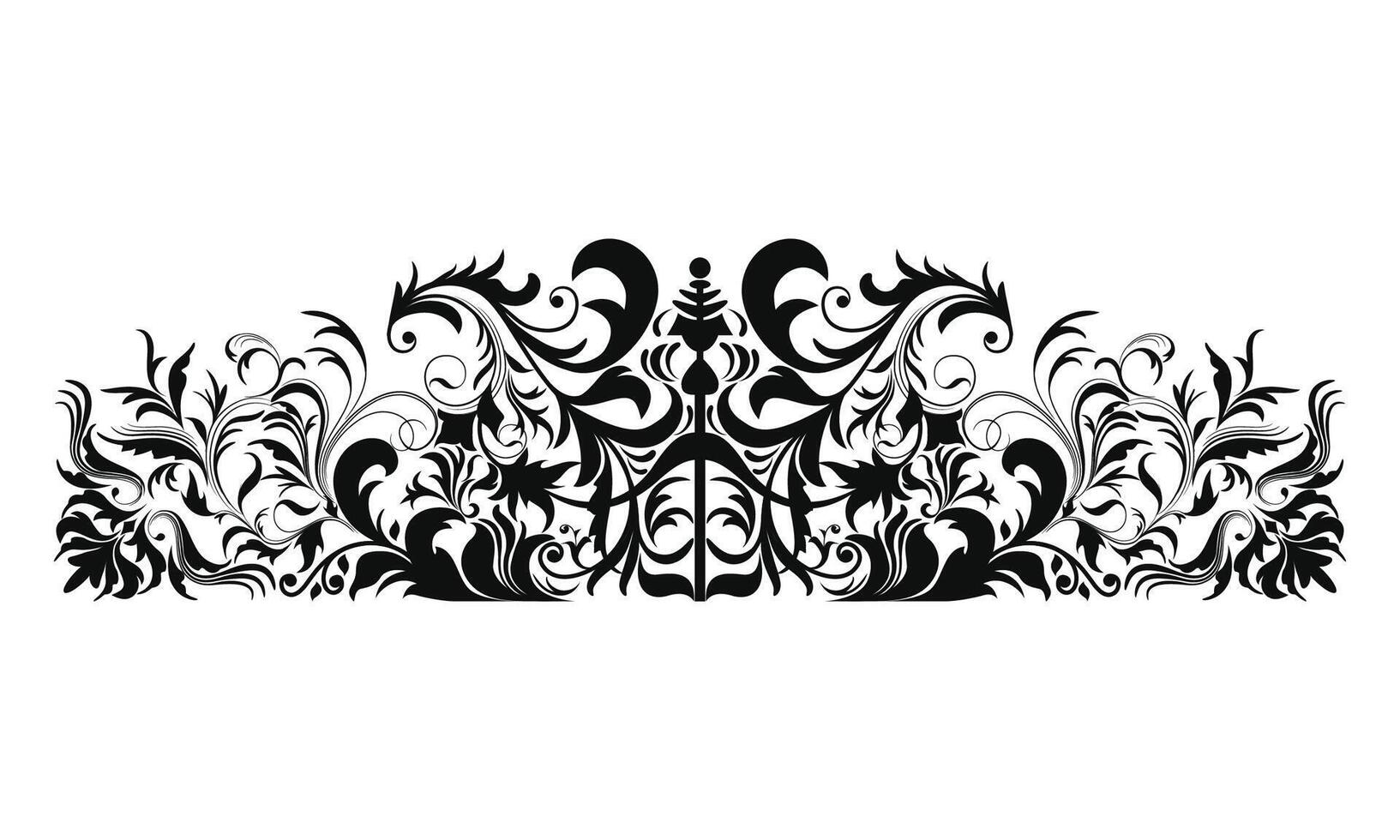 damask element isolated damask central illistration vector