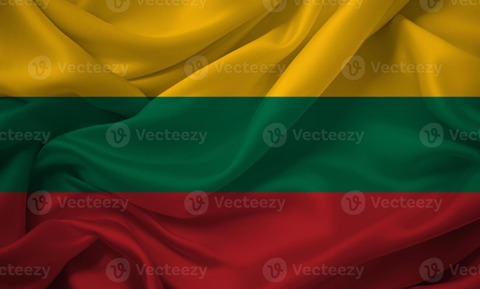 Fluttering Flag of Lithuania photo