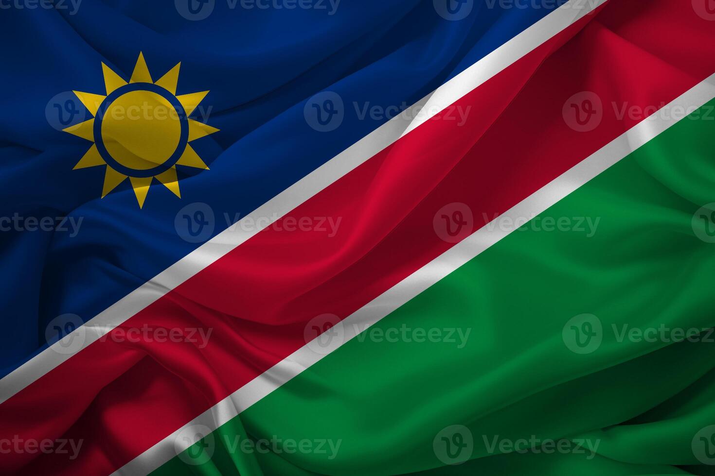 Namibia National Flag Waving Gently photo