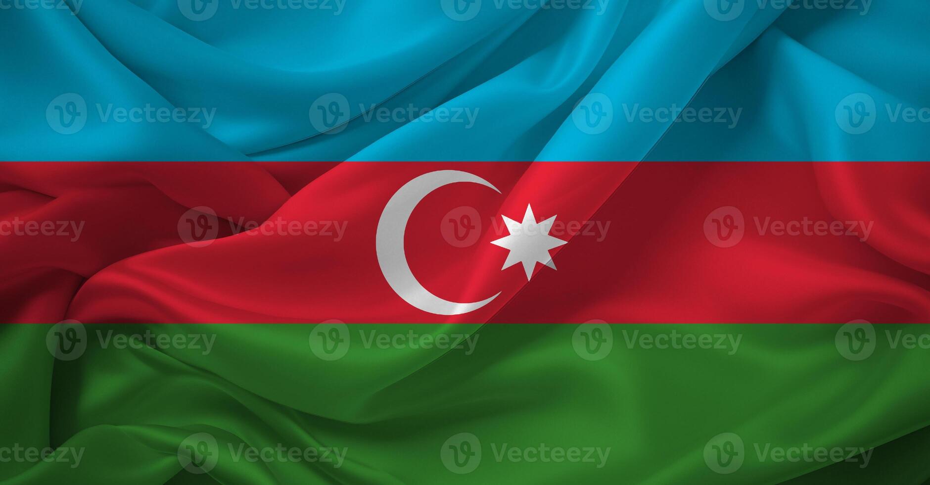 Waving Azerbaijan Flag photo