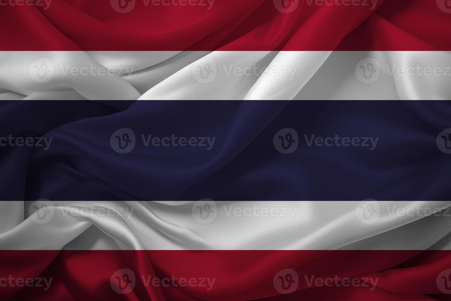 Thai National Flag Waving Elegantly photo