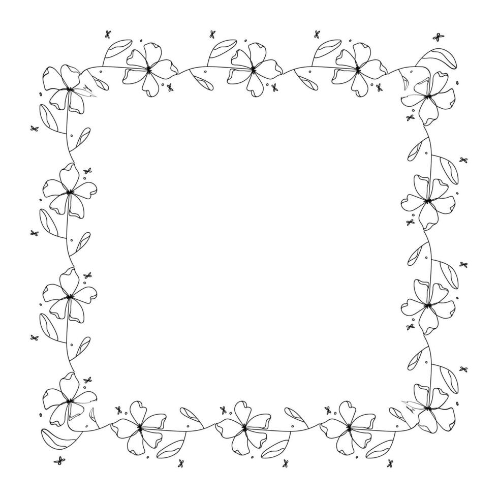 mano dibujado floral guirnalda en blanco antecedentes vector
